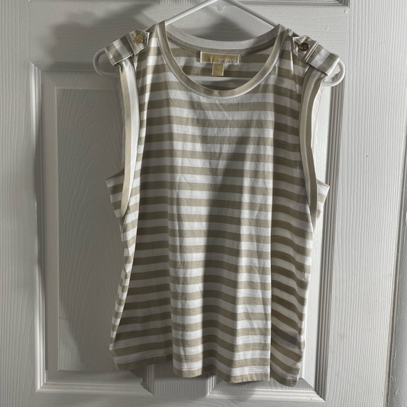 Michael Kors Cream‎ Ruched Tank Top - Picture 1 of 5
